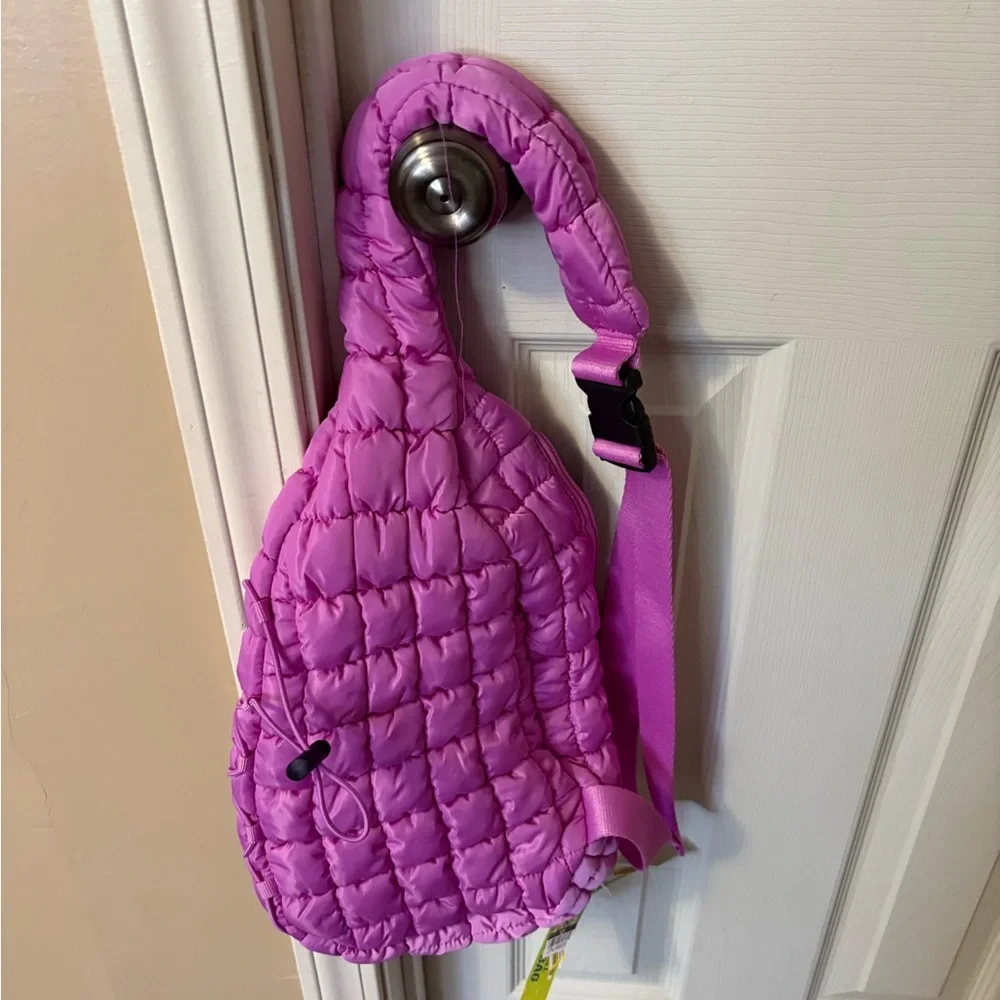 Brand New! Pickle Ball Bag / Crossbody  Pink Quilted Over the Shoulder Bag